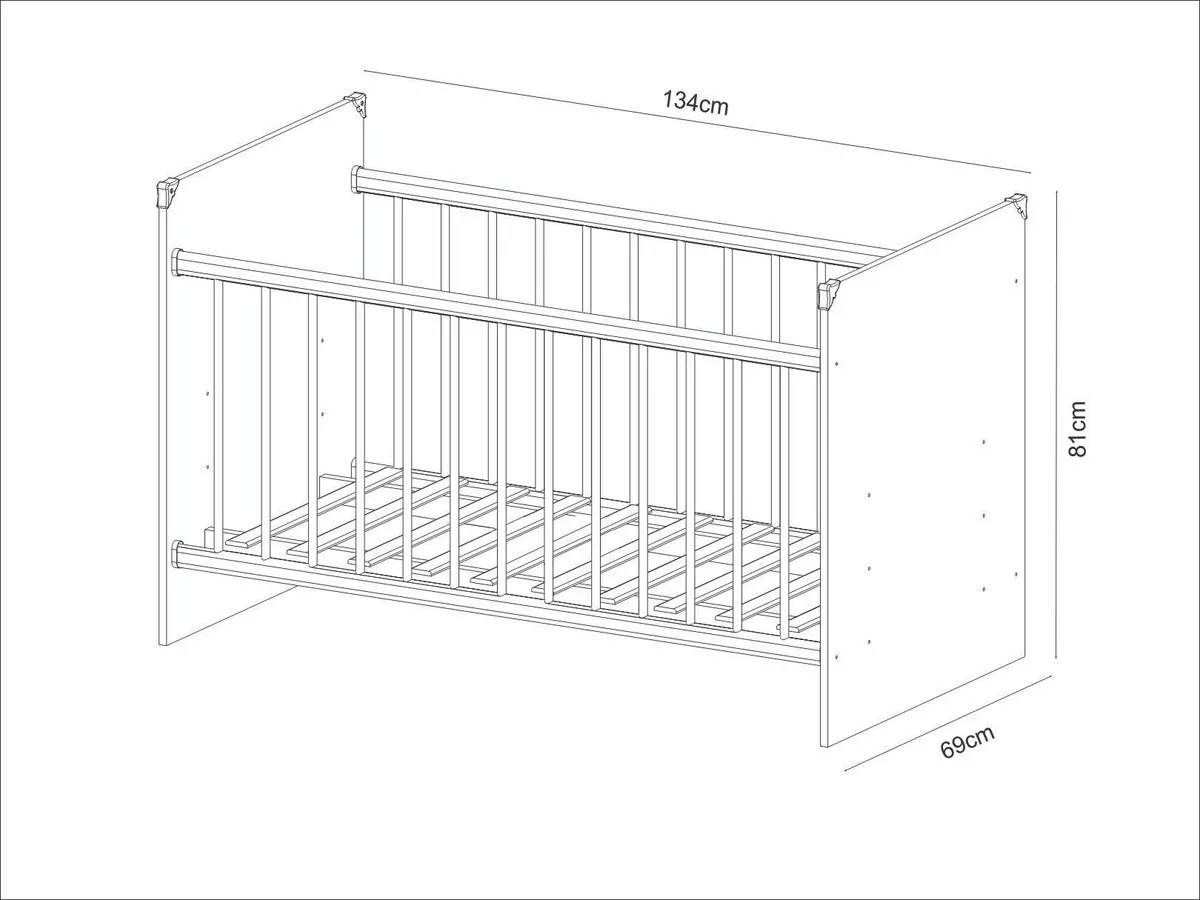 Muebles para bebés - Mueble Cuna Blanca