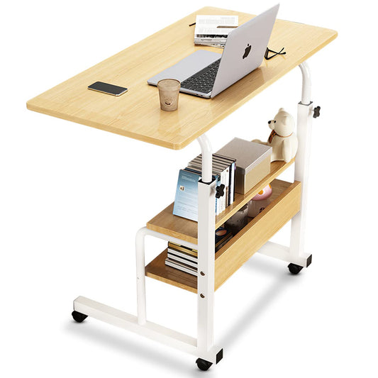 Escritorio Altura Ajustable Mesa Auxiliar con Ruedas