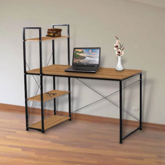 Escritorio Home oficina de Melamina con Repisa