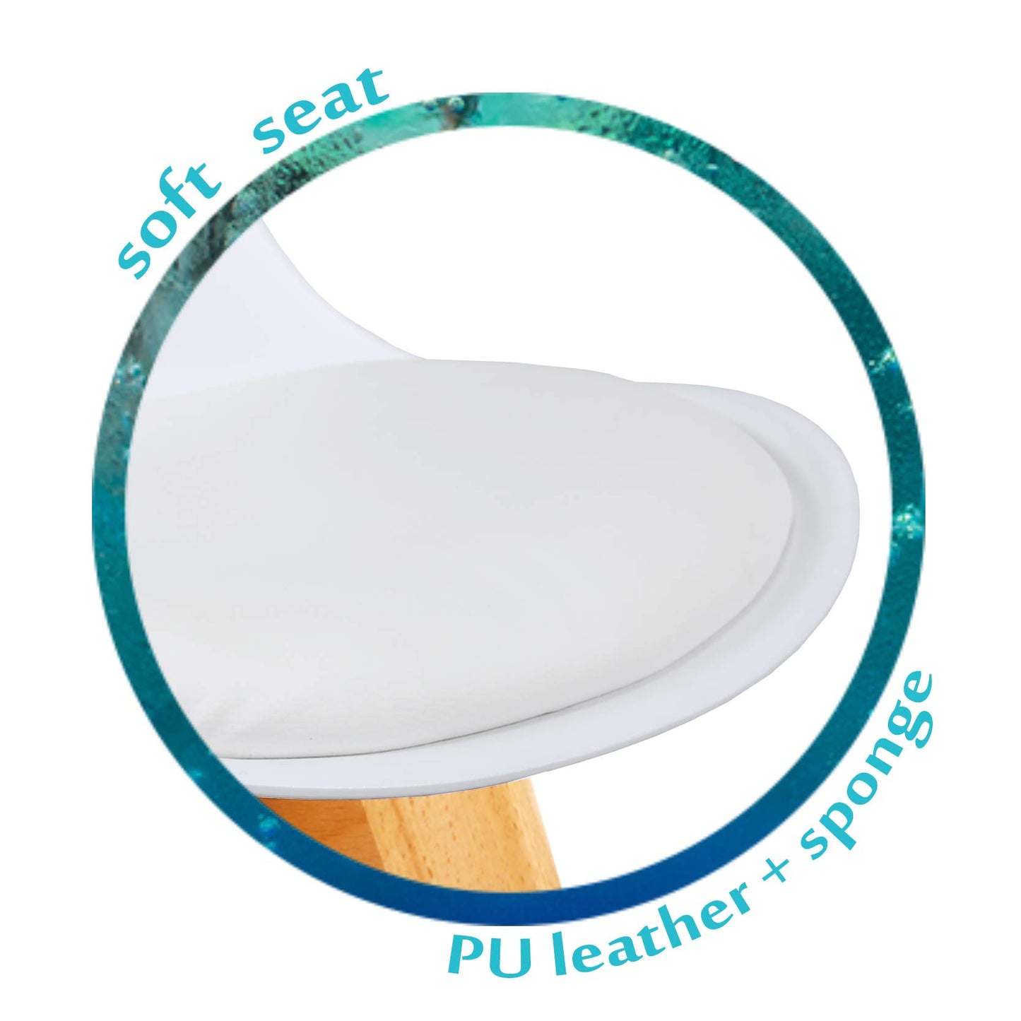 Juego de 2 sillas de comedor de estilo moderno - blanco