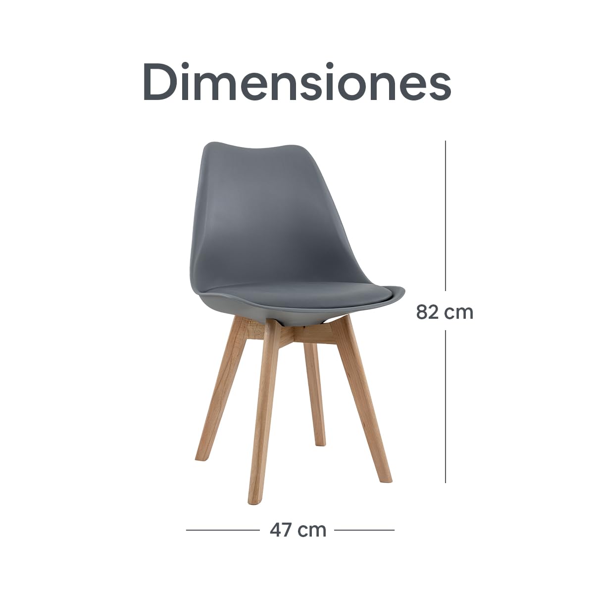 Sillas para comedor económicas - Gris