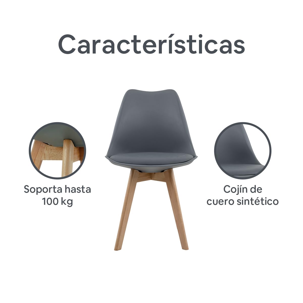Sillas para comedor económicas - Gris