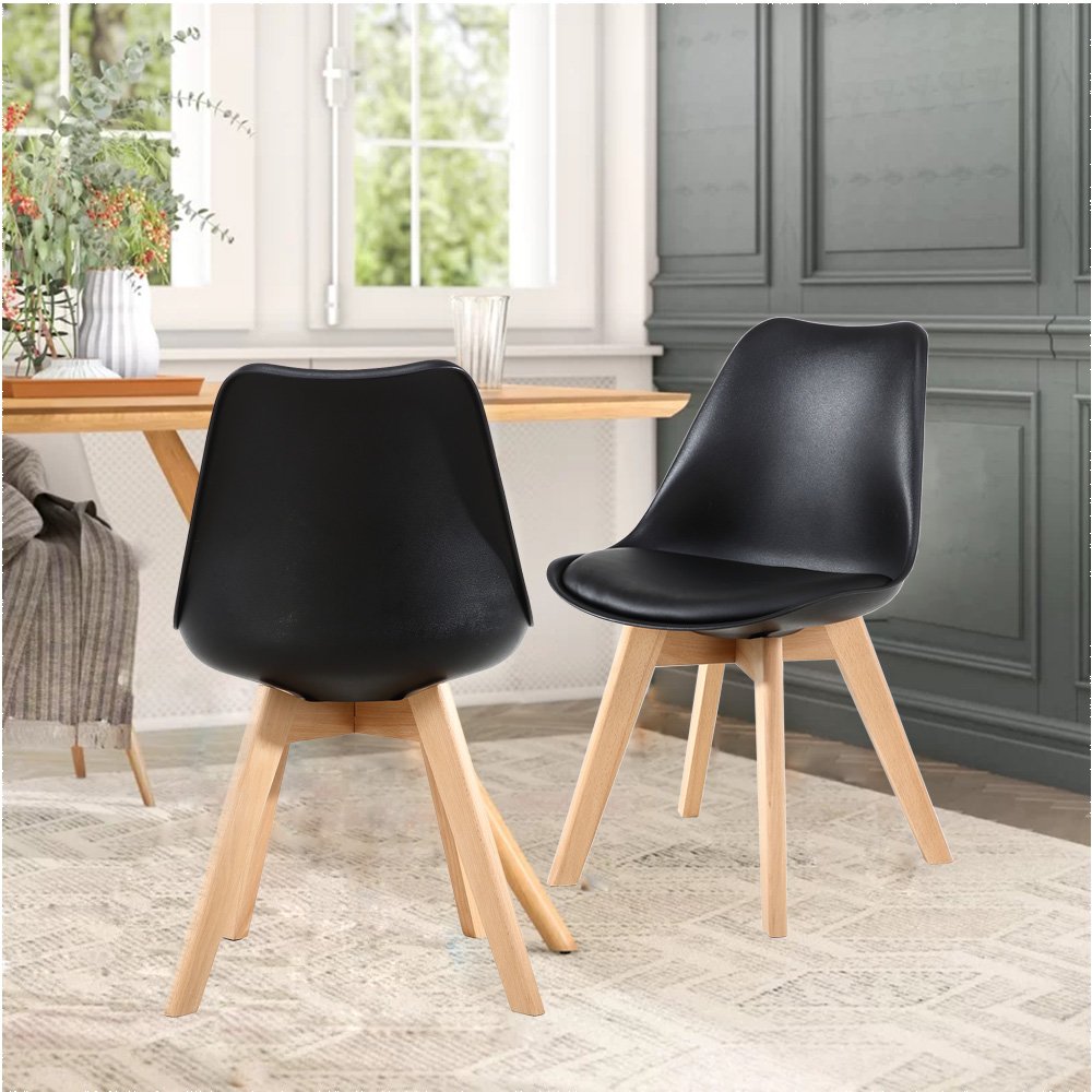 Juego de 2 sillas de comedor de estilo moderno