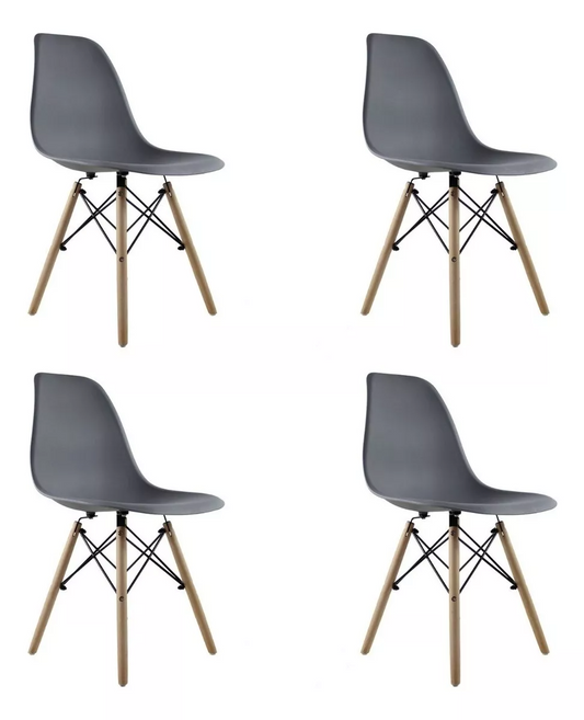 Comedor de 4 sillas - Gris