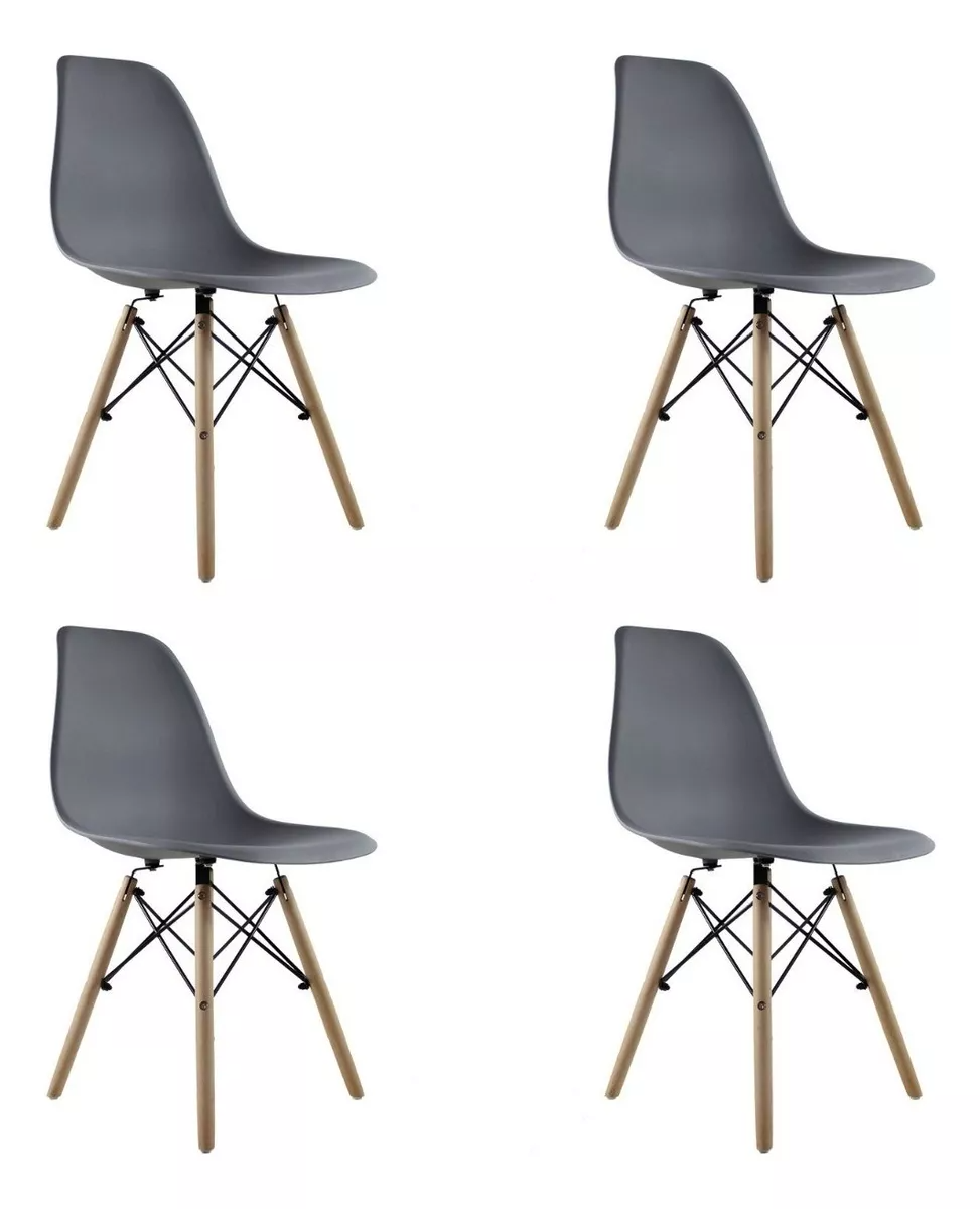 Comedor de 4 sillas - Gris