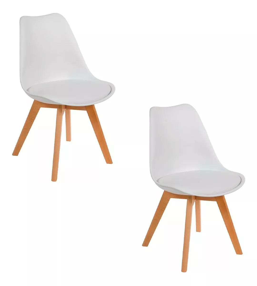 Set 2 Sillas Comedor - Marrón claro