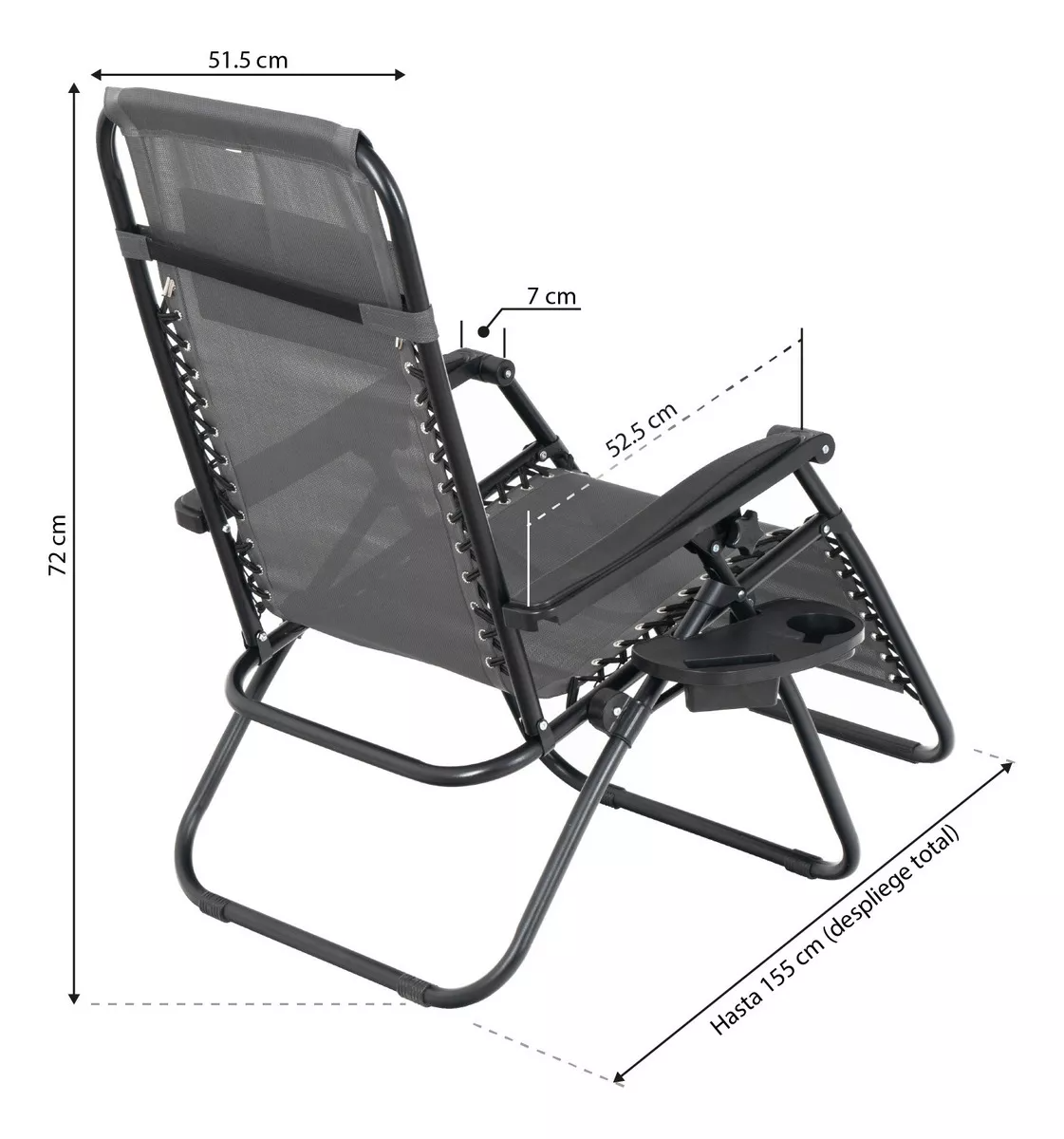 Silla Plegable Gravedad Cero Reclinable