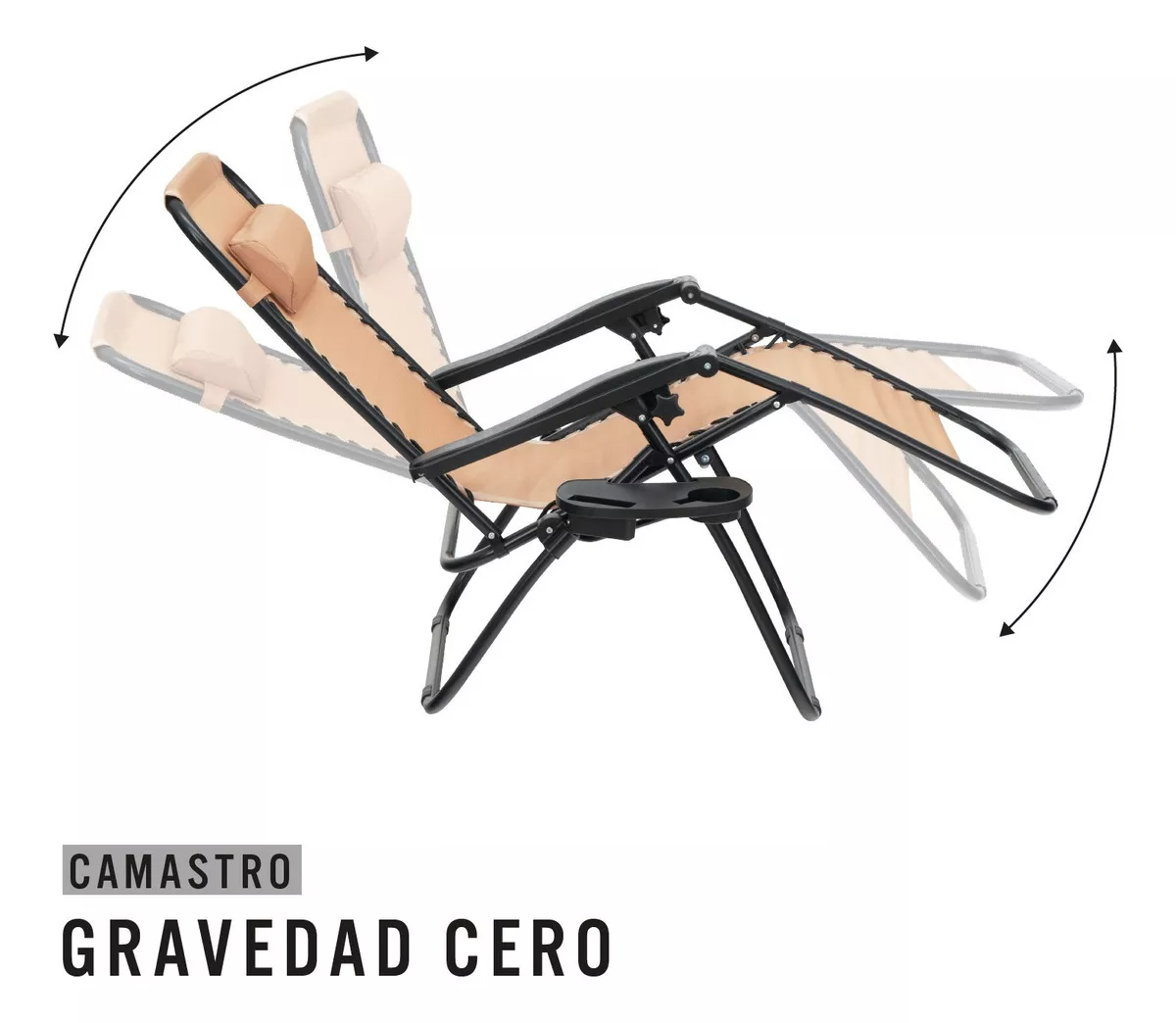 Silla Plegable Gravedad Cero Reclinable - beige