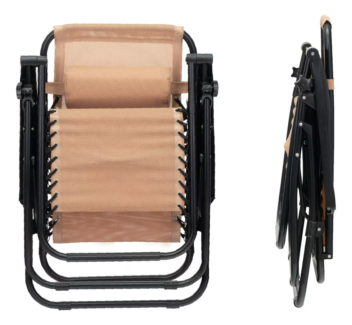 Silla Plegable Gravedad Cero Reclinable - beige