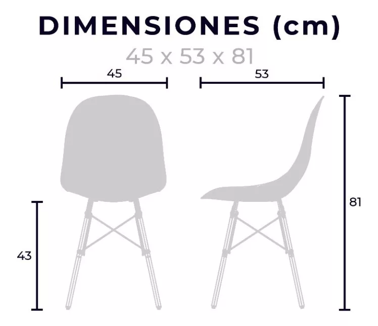 Comedor de 4 sillas - Gris