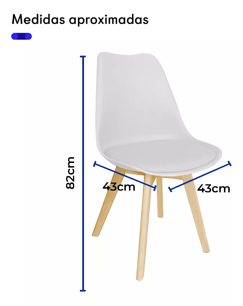 Set 2 Sillas Comedor - Marrón claro
