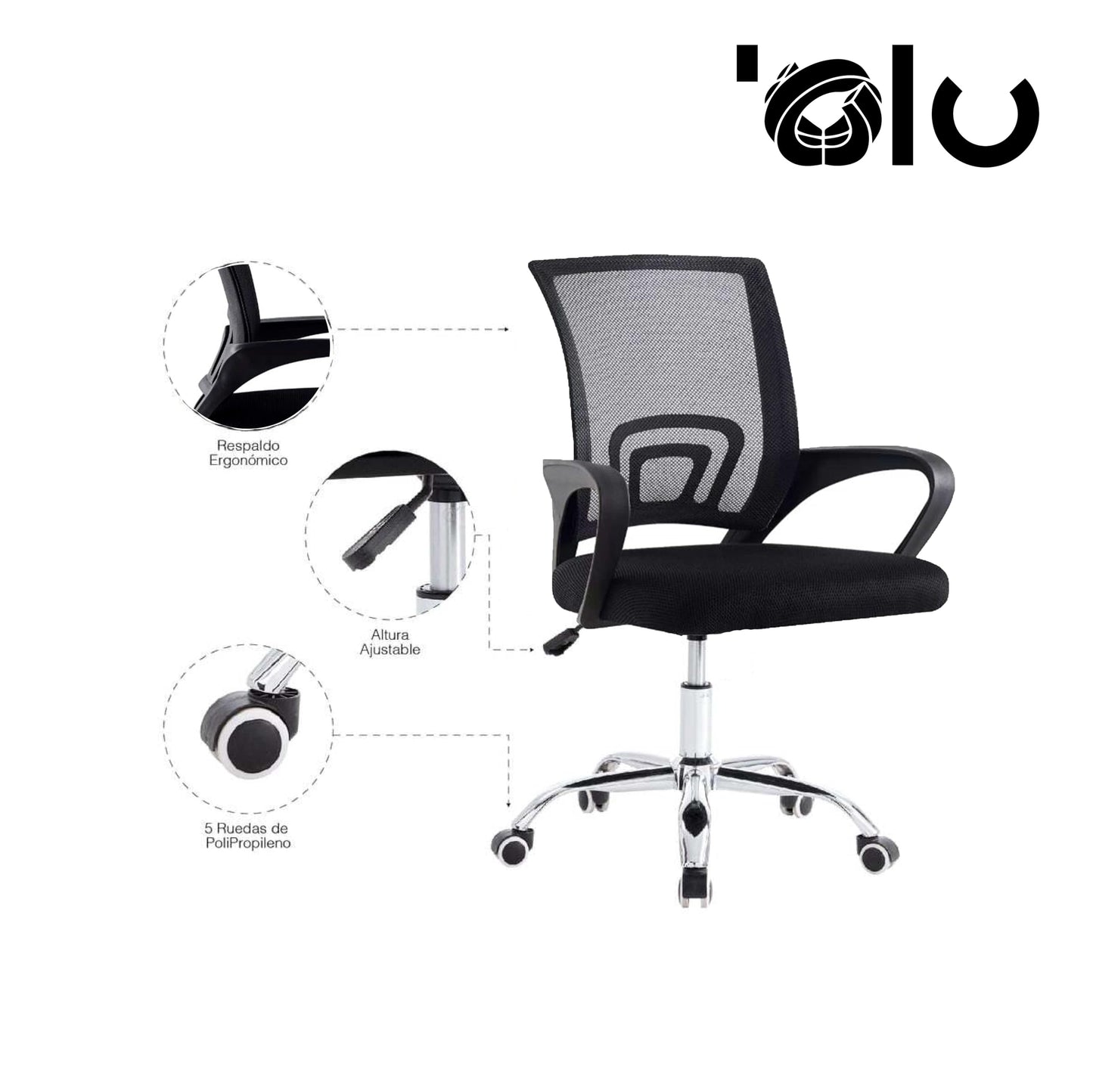 Silla de Oficina Negra - s1