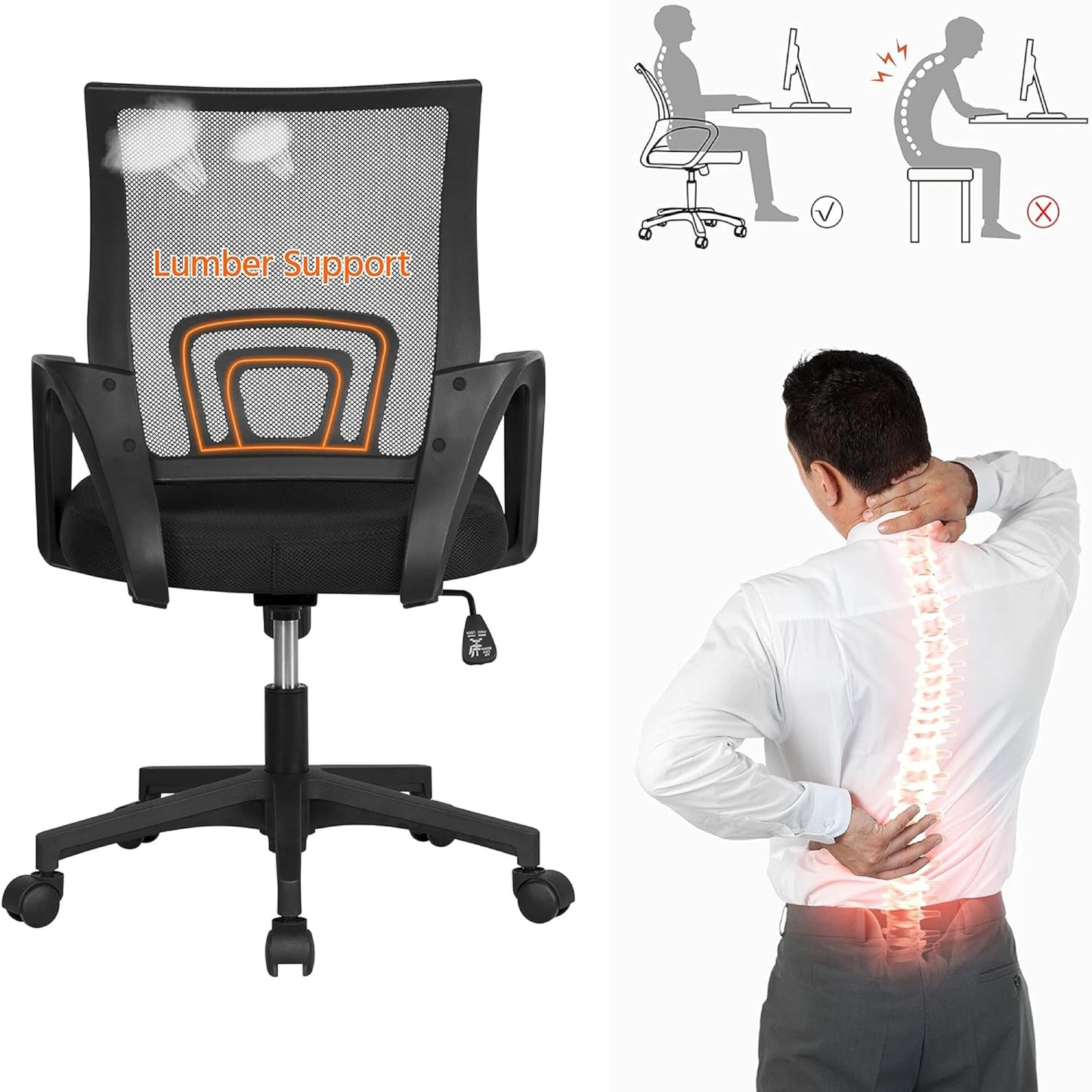 Silla de Oficina Negra - s1
