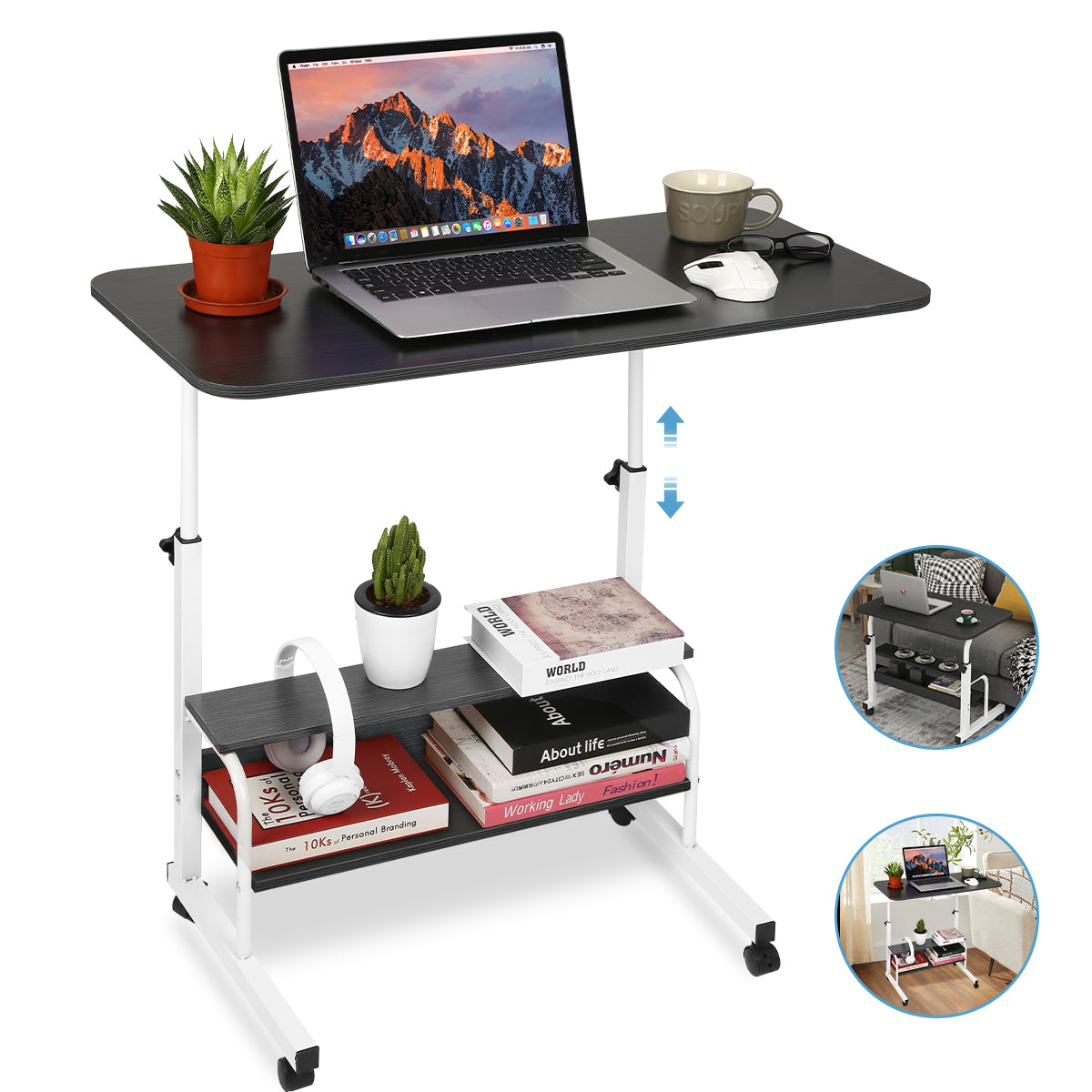 Mesa Para Laptop Con Ruedas Y De Altura