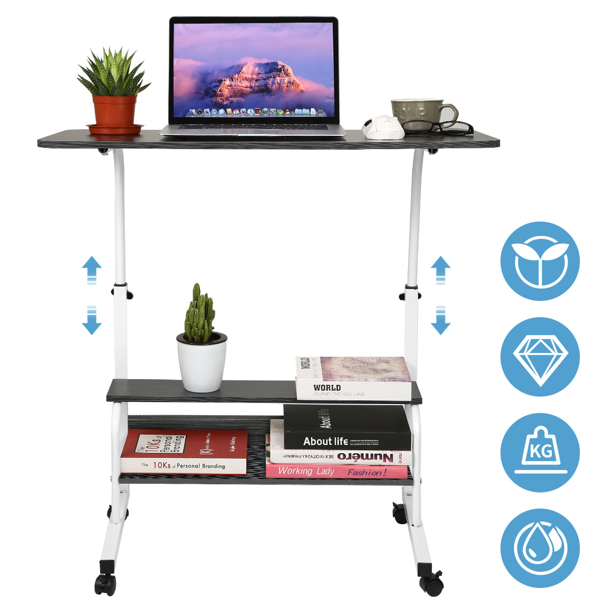 Mesa Para Laptop Con Ruedas Y De Altura