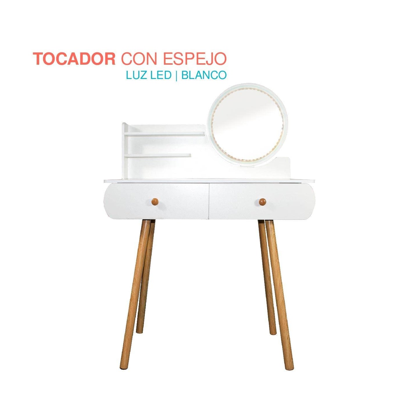 Tocador De Maquillaje Blanco Moderno