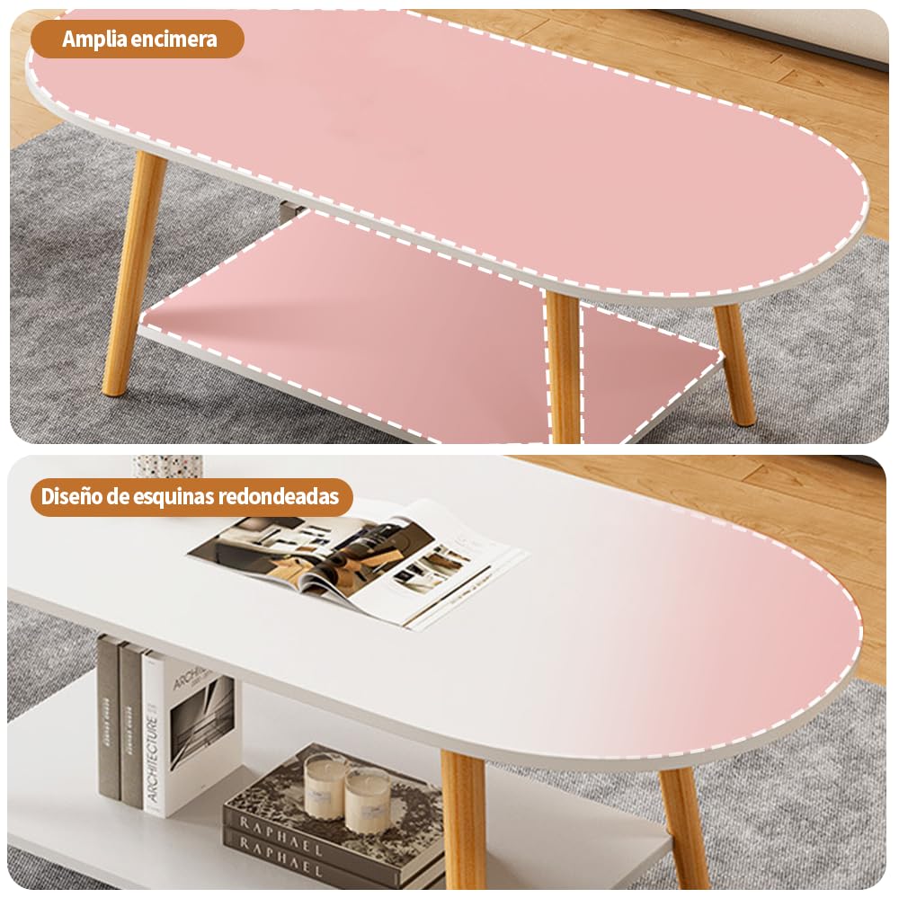 Mesa de Centro - Blanco Simple