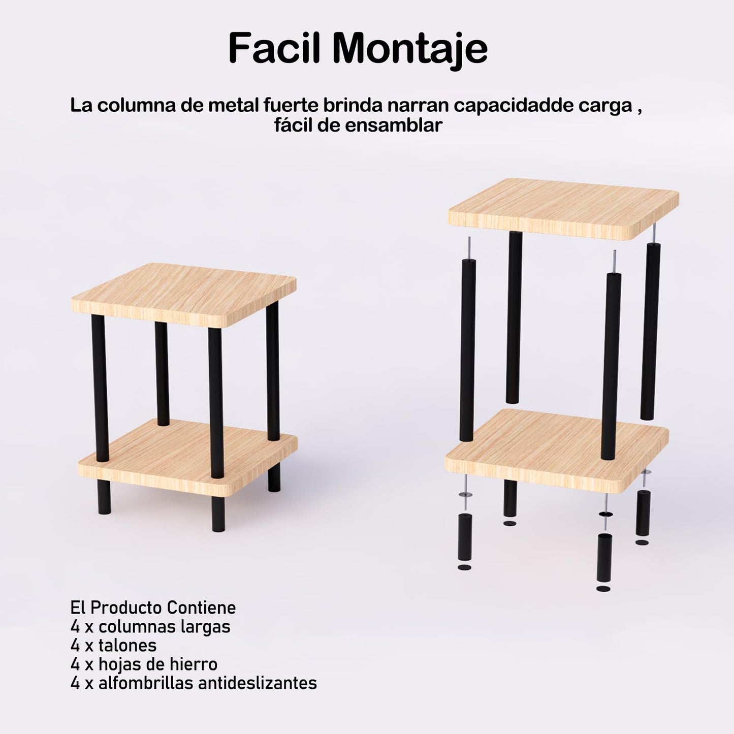 Mesitas de Noche - Mesa Auxiliar Minimalista Moderna