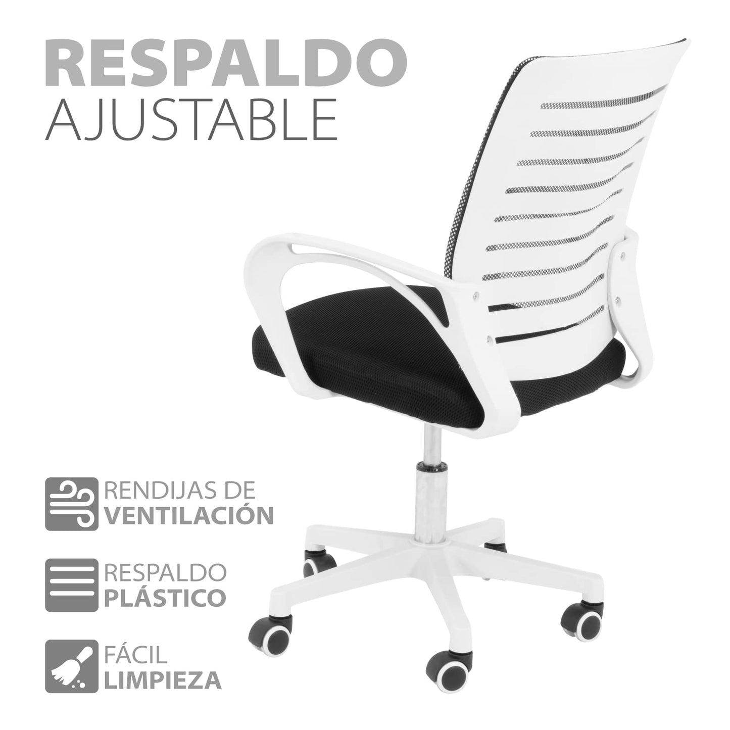 Silla de Oficina Ergonomica con Tela Transpirable