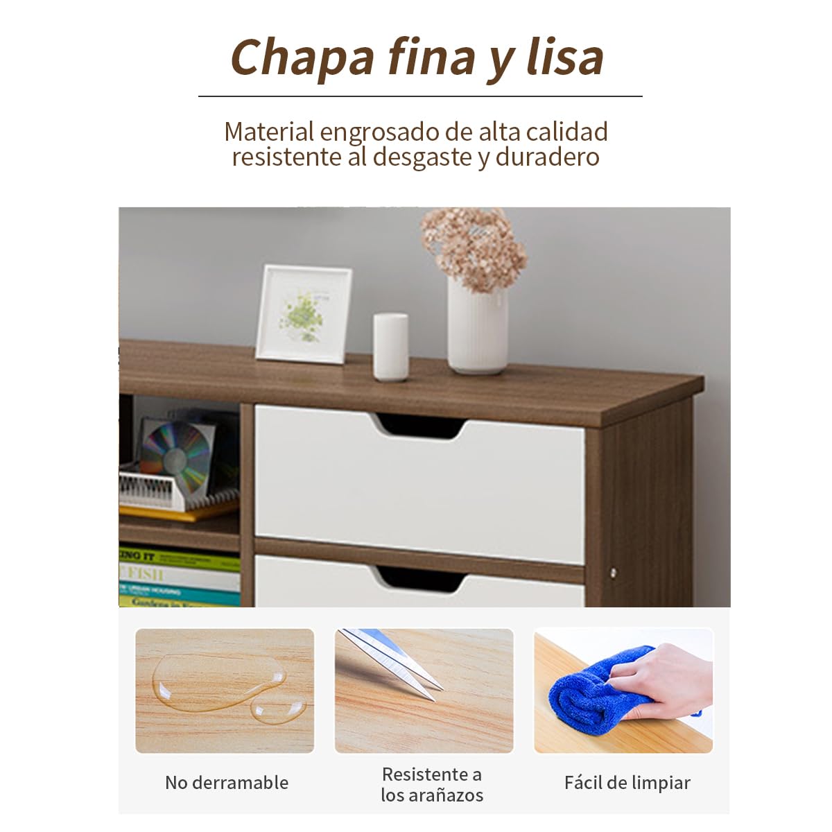 Mueble de TV con Estantes de Almacenamiento