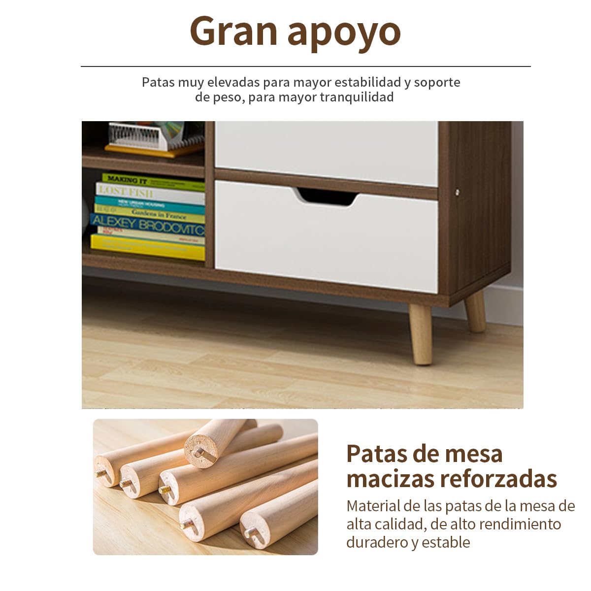 Mueble de TV con Estantes de Almacenamiento