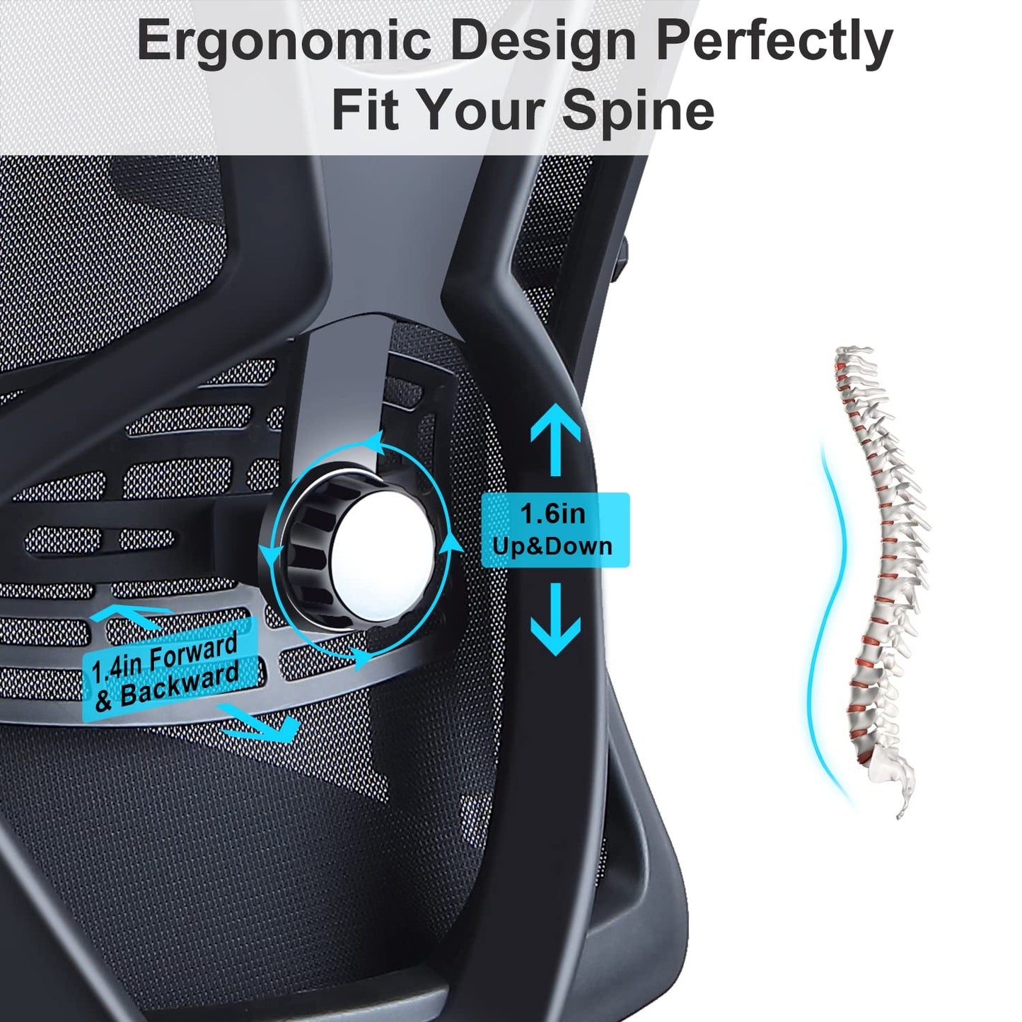 Silla de Oficina Ergonómica - Malla Mecedora