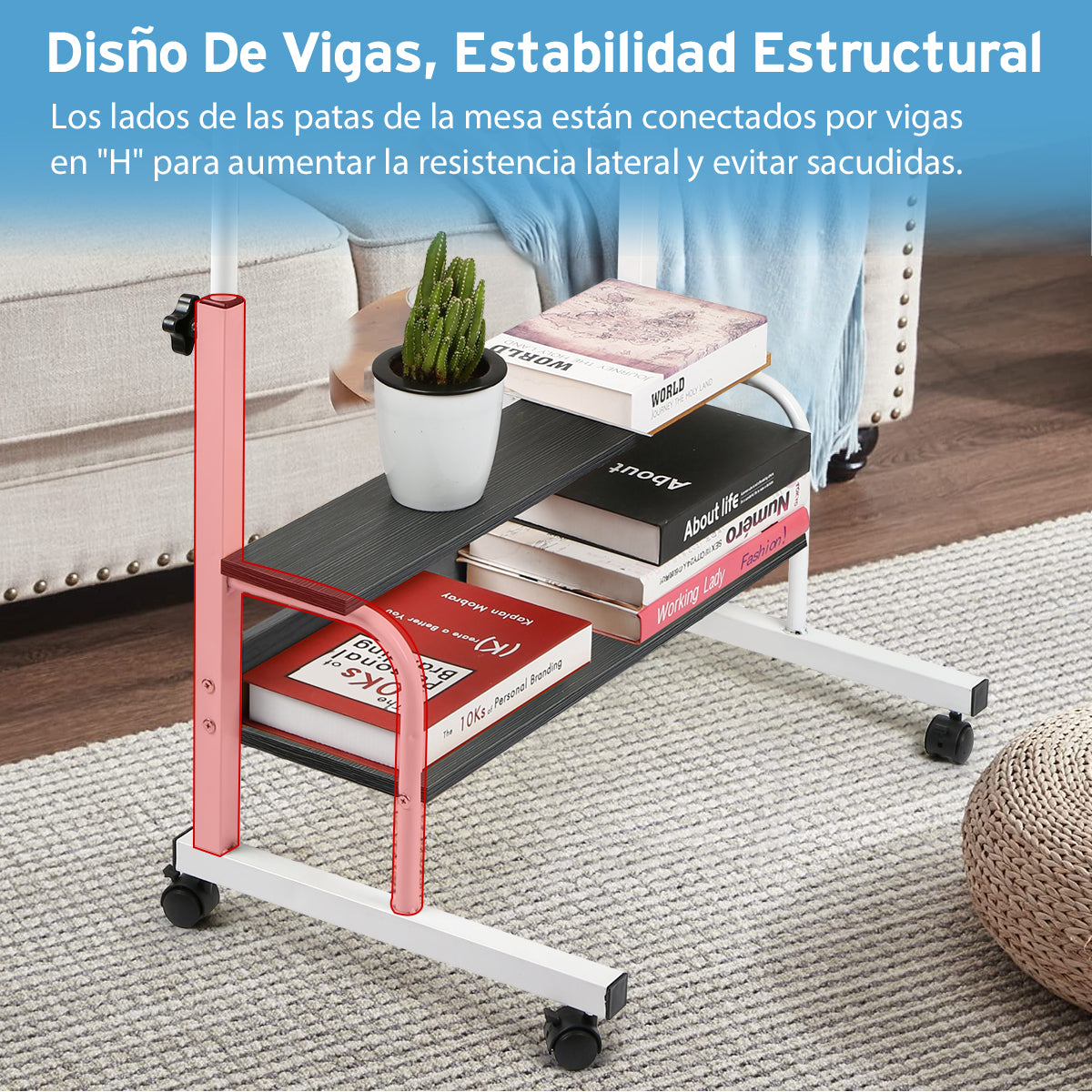 Mesa Para Laptop Con Ruedas Y De Altura