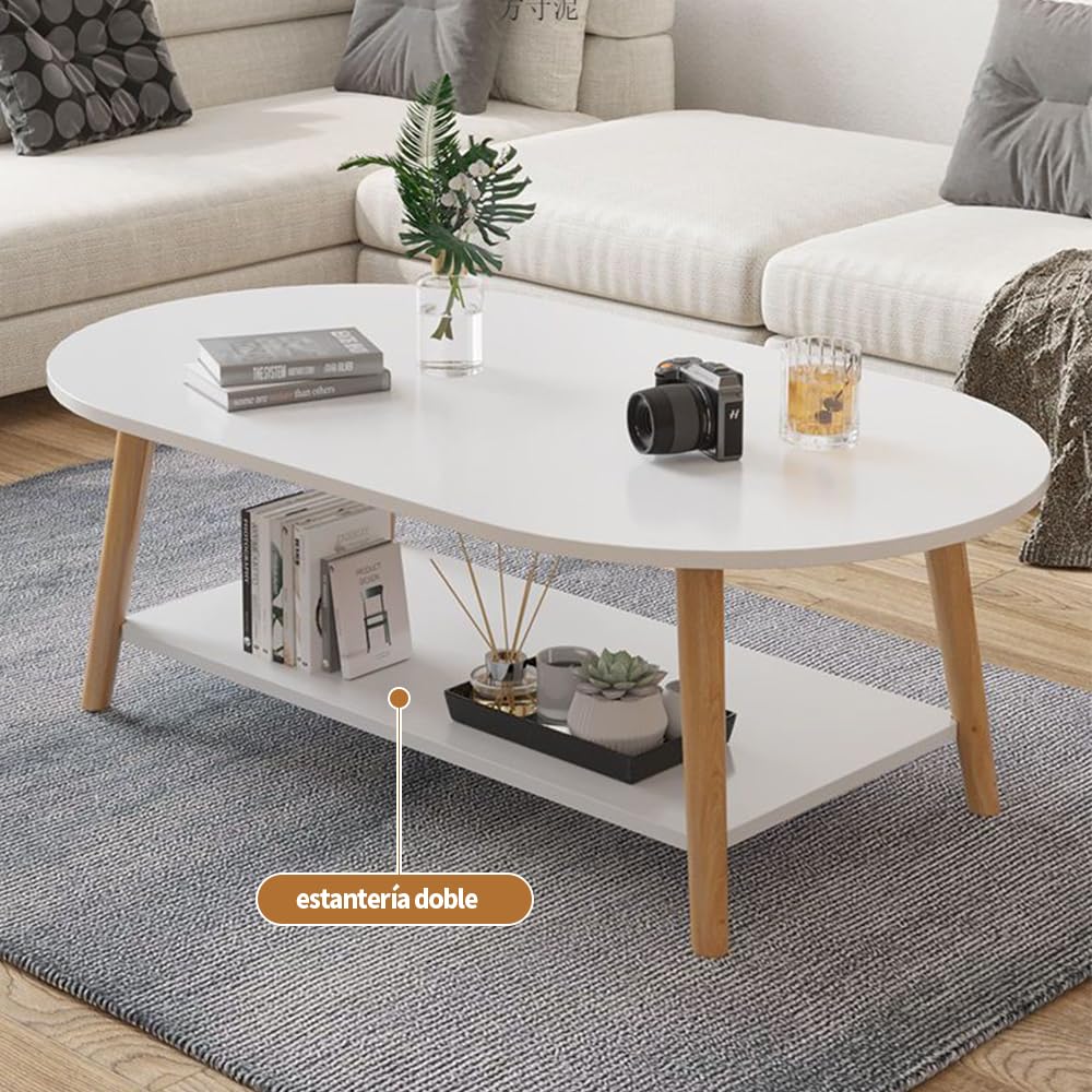 Mesa de Centro - Blanco Simple