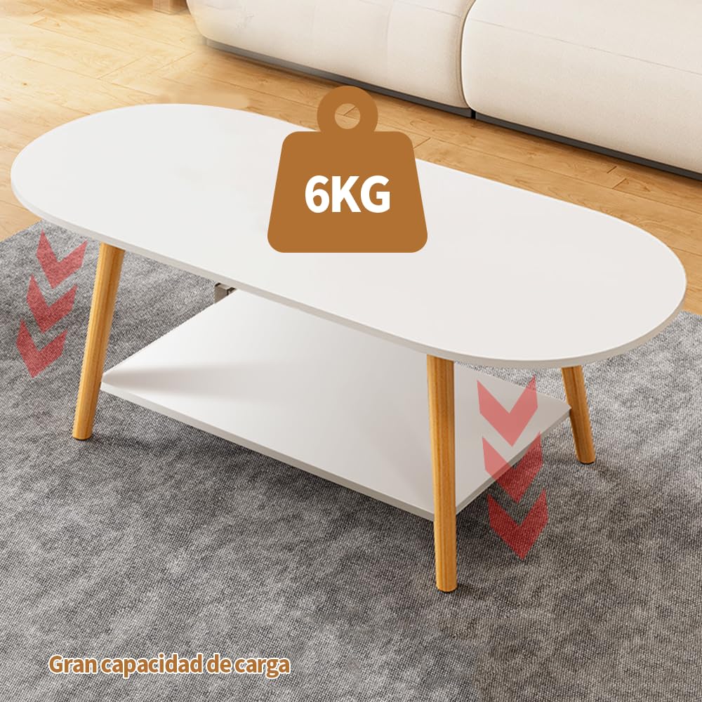 Mesa de Centro - Blanco Simple