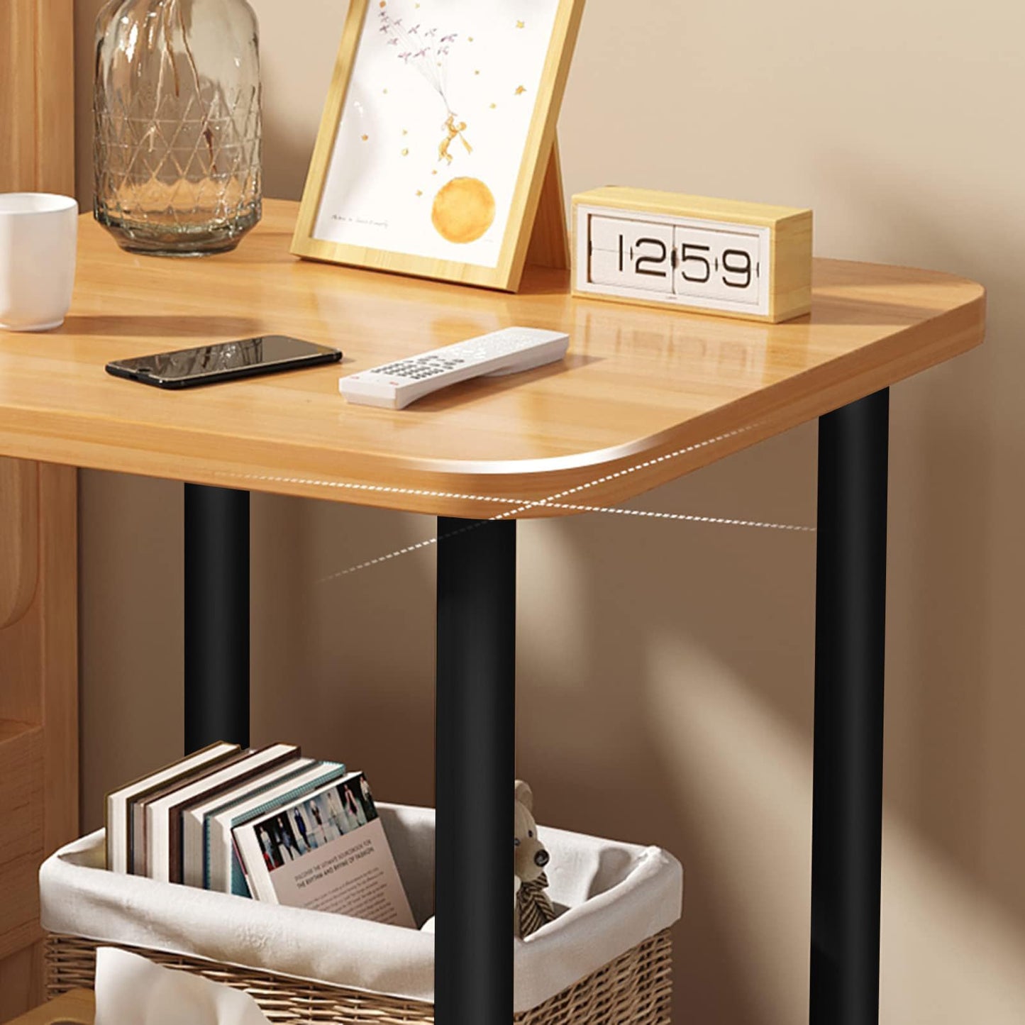 Mesitas de Noche - Mesa Auxiliar Minimalista Moderna