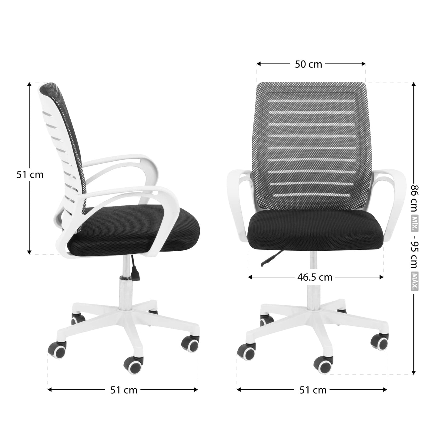 Silla de Oficina Ergonomica con Tela Transpirable