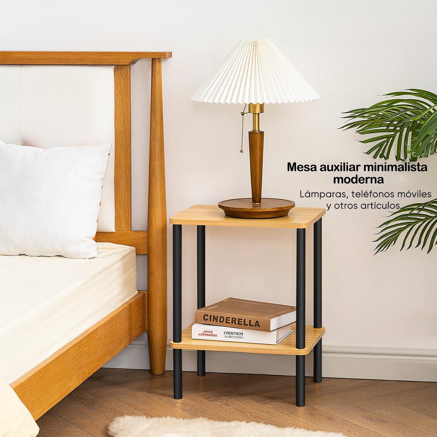 Mesitas de Noche - Mesa Auxiliar Minimalista Moderna