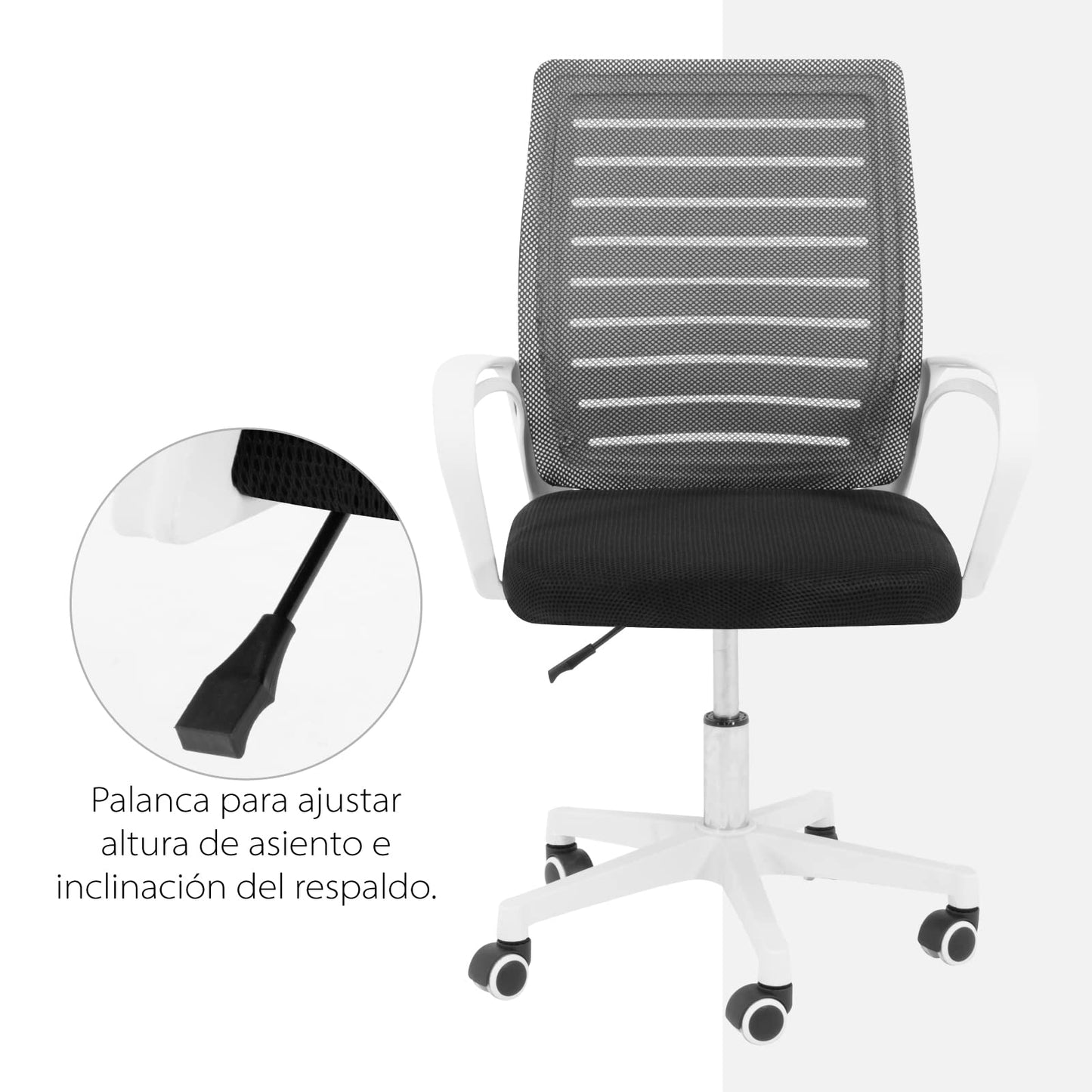 Silla de Oficina Ergonomica con Tela Transpirable