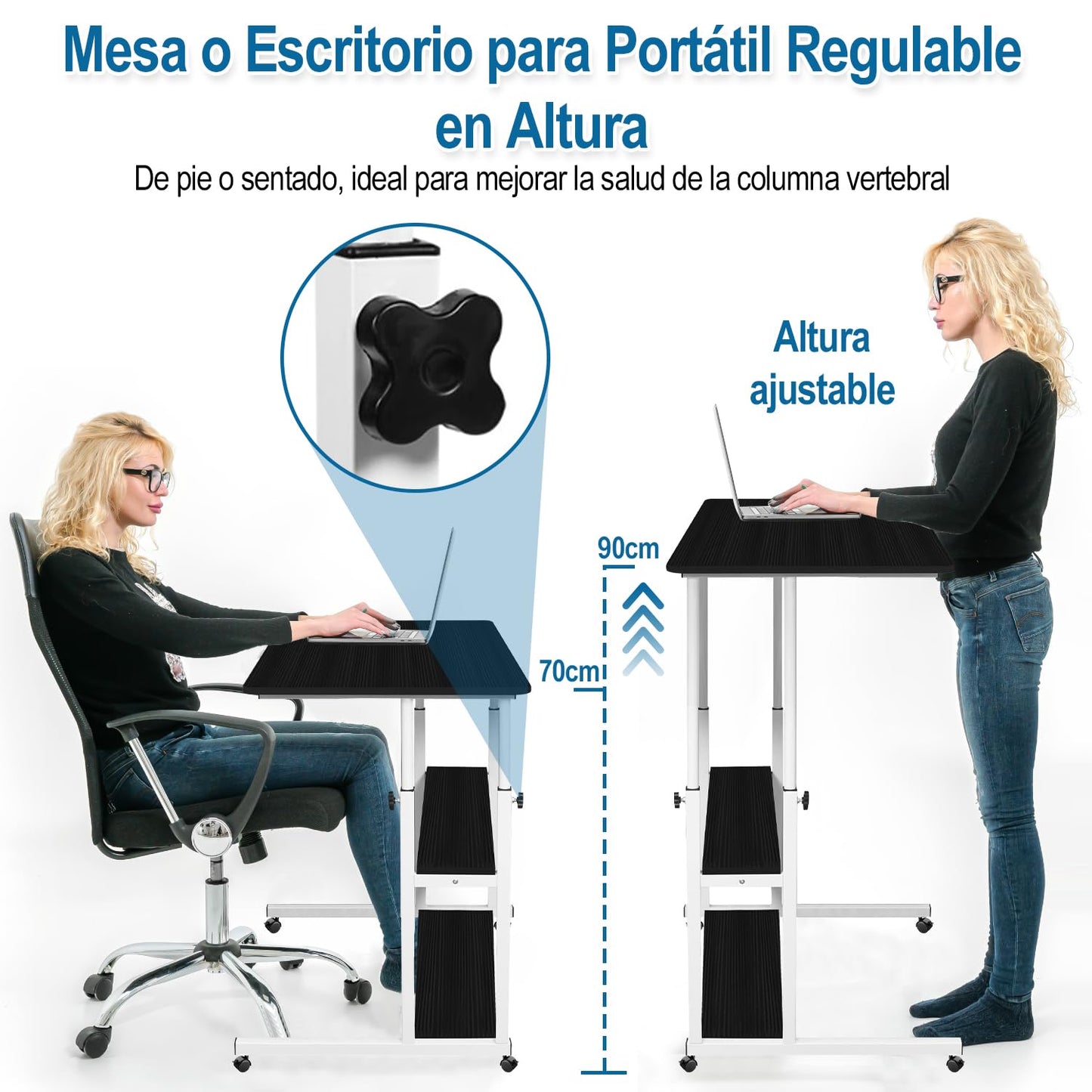Escritorio para Portátil - Negro