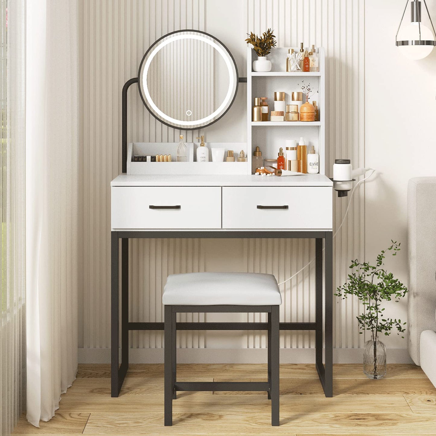 Vanity tocador - de maquillaje con espejo y luces