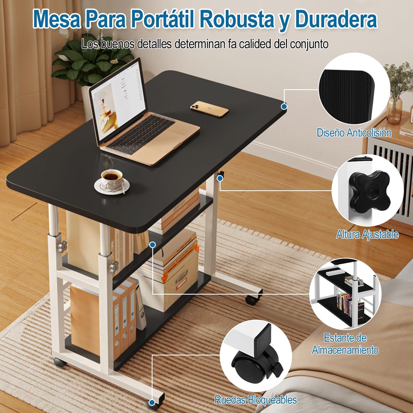 Escritorio para Portátil - Negro