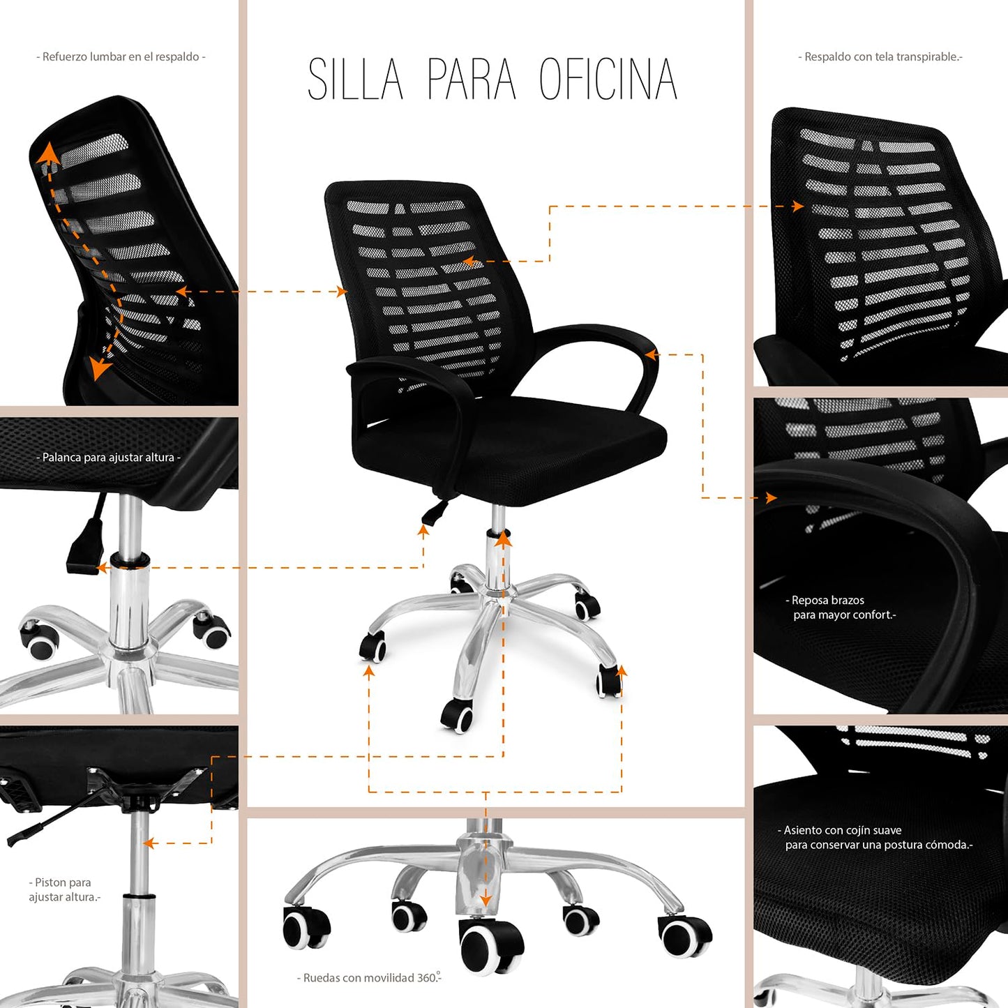 Sillas de escritorio - Malla