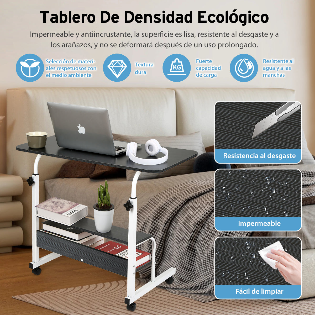 Mesa Para Laptop Con Ruedas Y De Altura