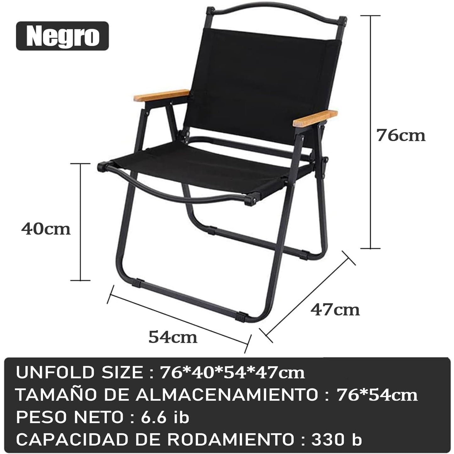 Silla portátil para Exterior Ligera
