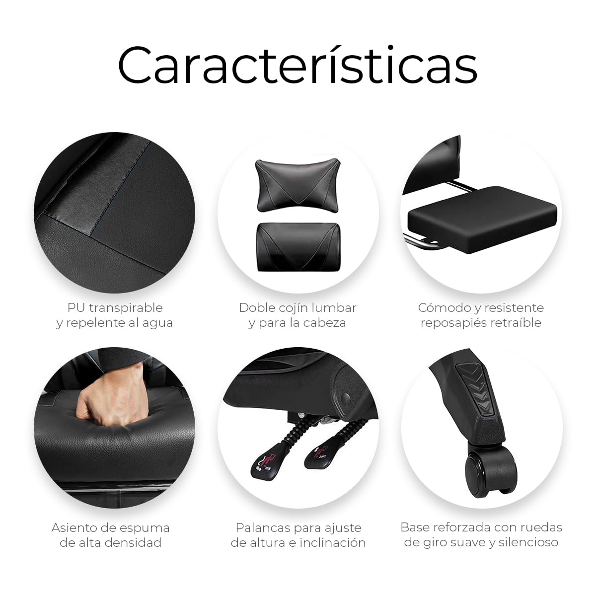 Silla Gamer - Soporta hasta 150Kg