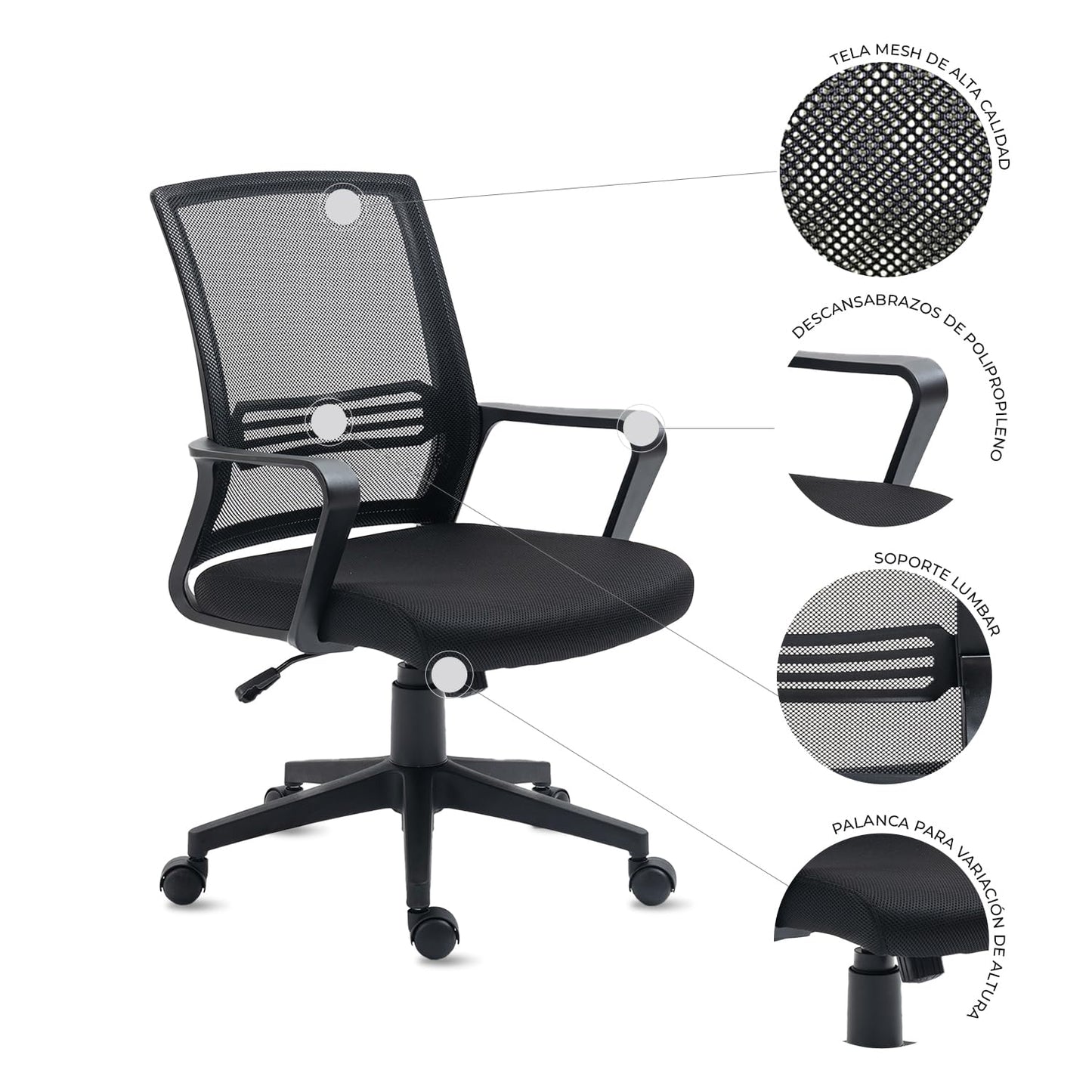 Silla Ejecutiva de Oficina en Mesh