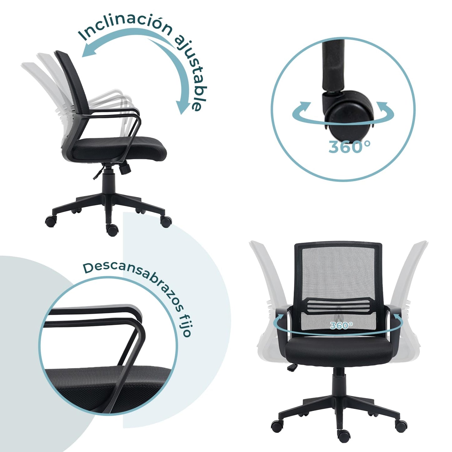 Silla Ejecutiva de Oficina en Mesh