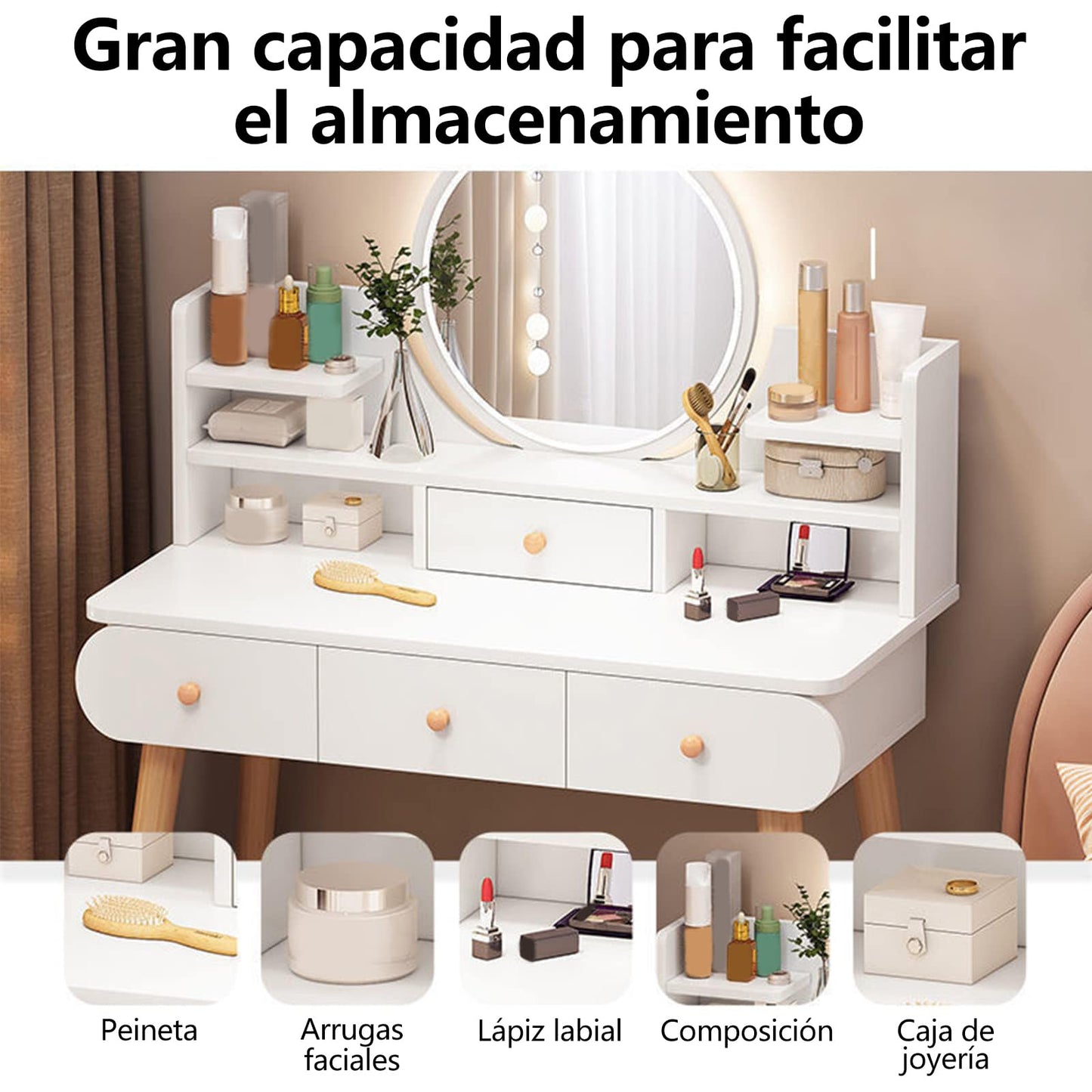 Tocador para Recamara con 4 Cajones