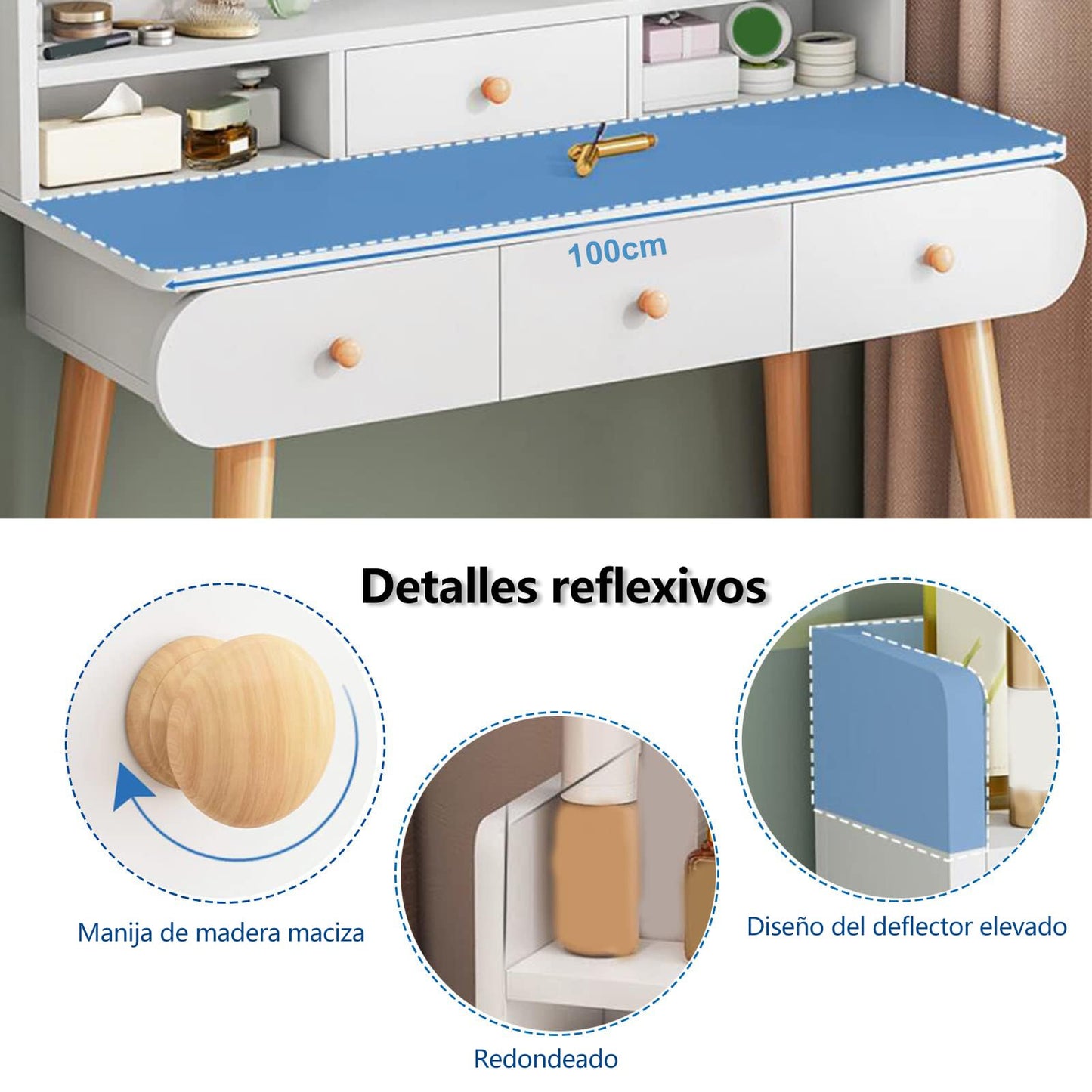 Tocador para Recamara con 4 Cajones