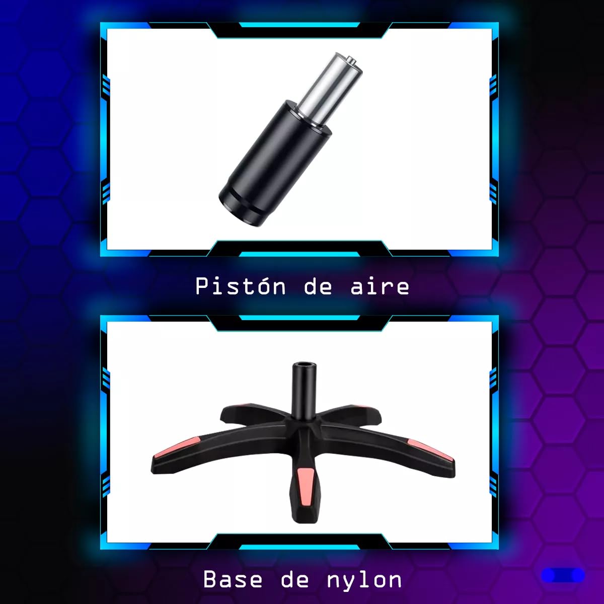 Silla Gamer Rosa - altura ajustable