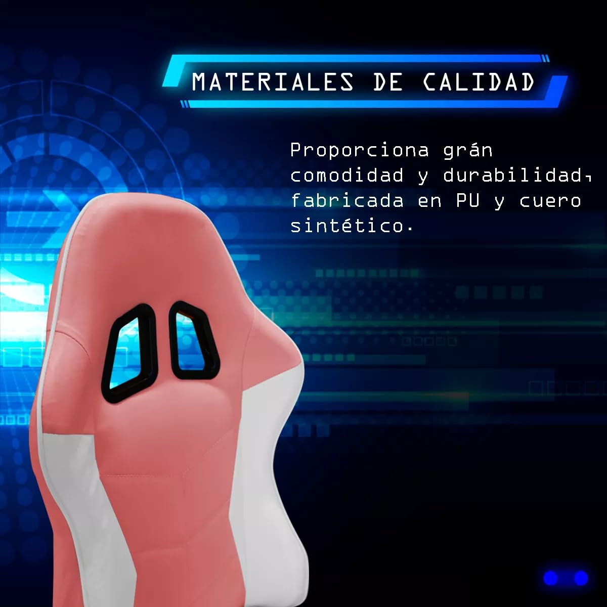 Silla Gamer Rosa - altura ajustable